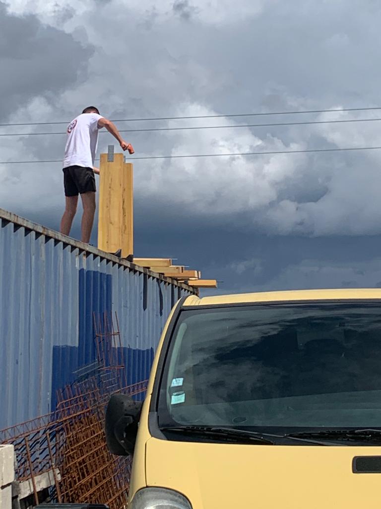 Carport — pose des supports
