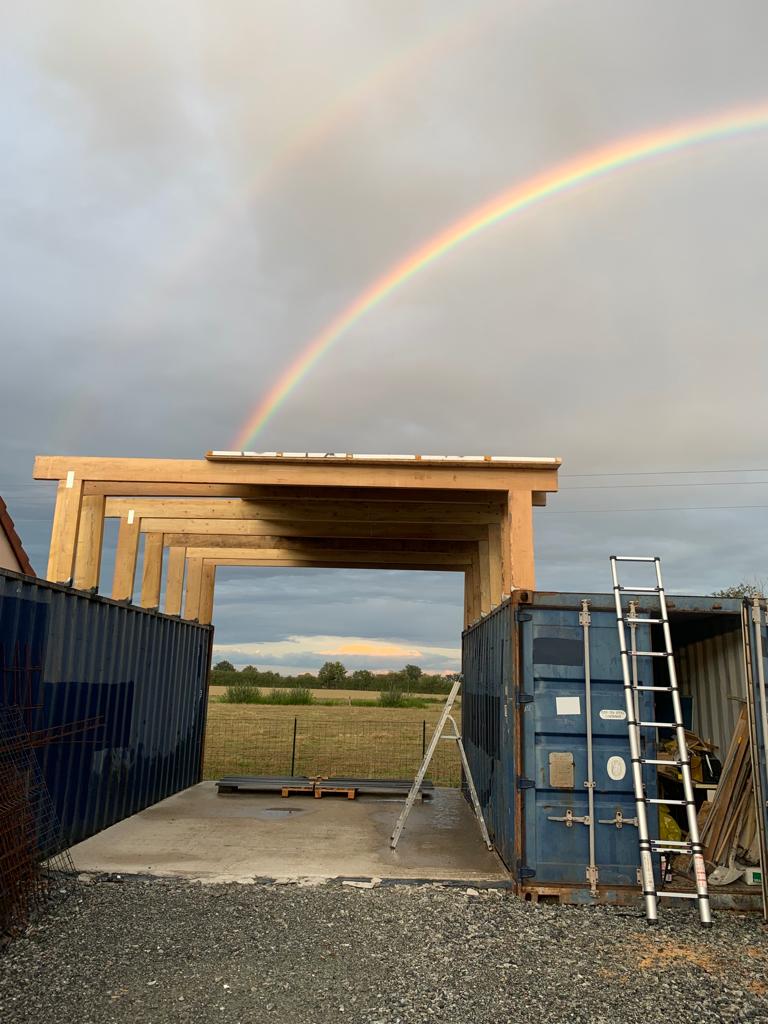 Carport — isolation polystyrène