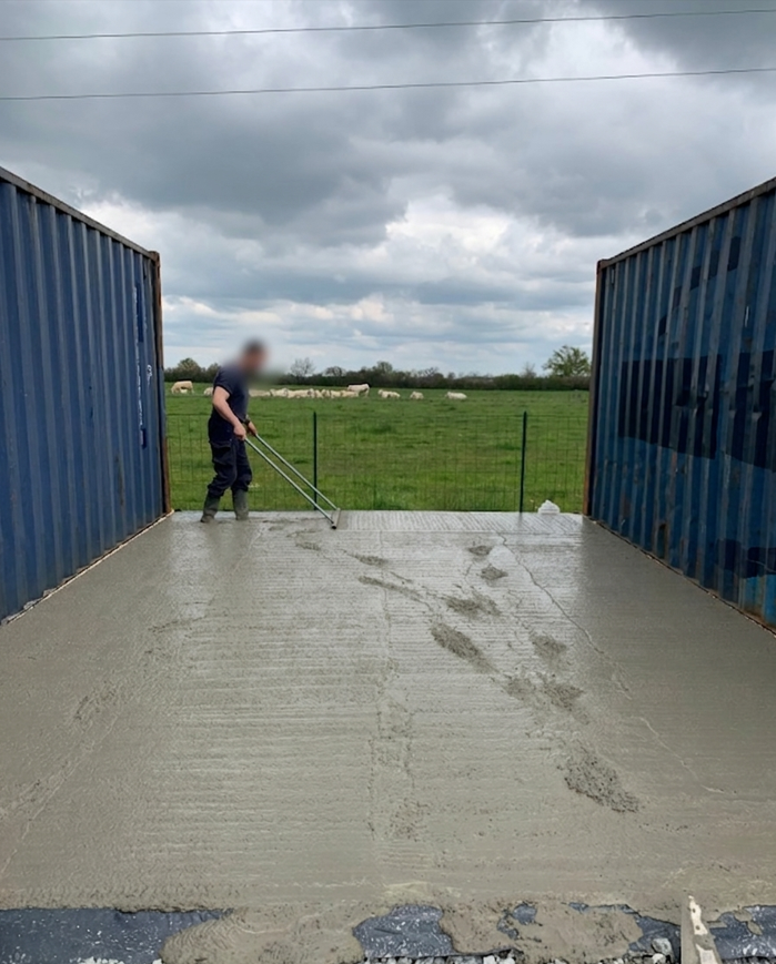 Dalle — coulage du béton